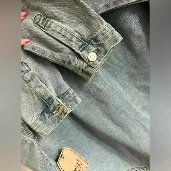 NWT Jacket! Jean jacket! oversized! only couple left! - Picture 13 of 16